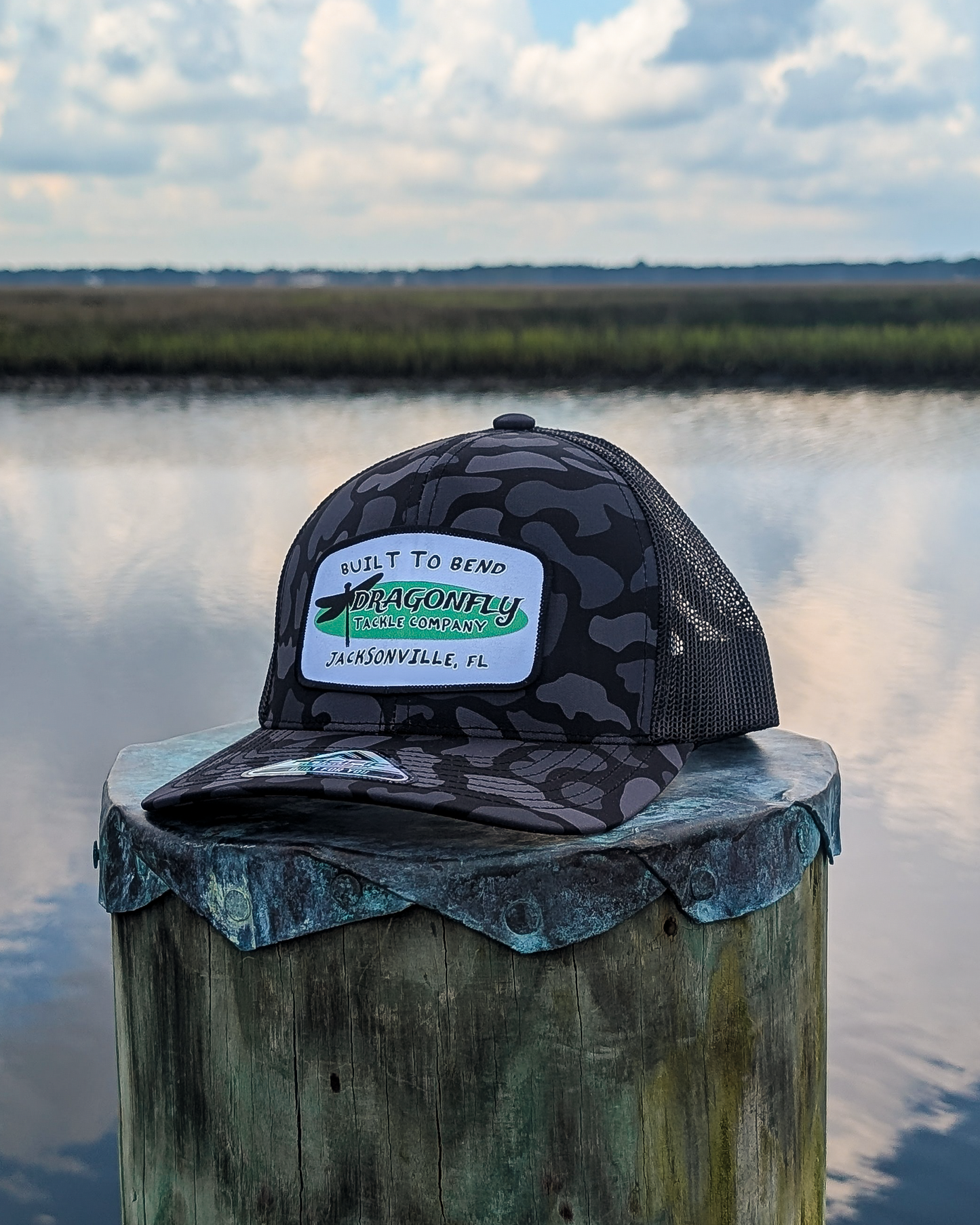 Dragonfly Blackout Duck Camo Trucker Hat